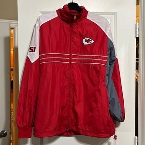 Mens never worn KANSAS CITY CHIEFS by Sports Illustrated windbreaker size L